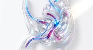 여성 해부학적 구조의 3D 의료 일러스트레이션