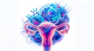 임신중절 수술의 의학적 개념을 설명하는 3D 일러스트