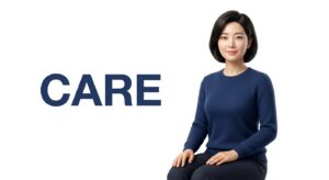 회복과 사후 관리를 상징하는 평온한 여성 모델