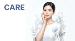 시술 후 회복과 평온함을 상징하는 여성 모델 이미지